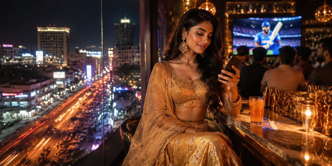 User placing live cricket bet on mobile app in Mumbai